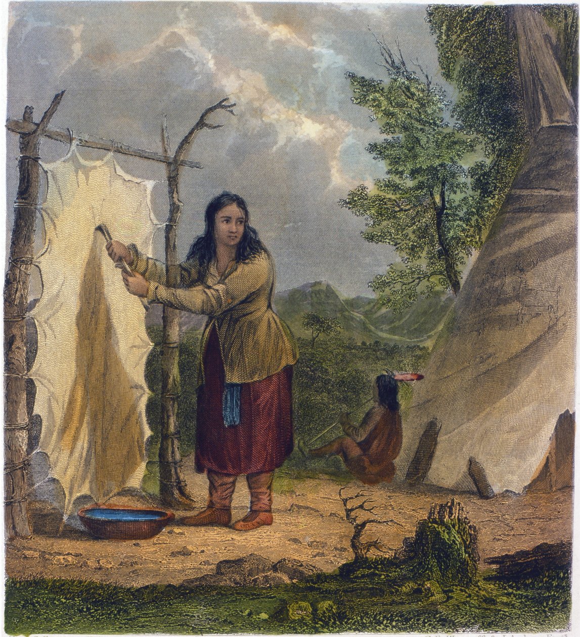 Skóra bawoła, 1853 autorstwa Captain Seth Eastman