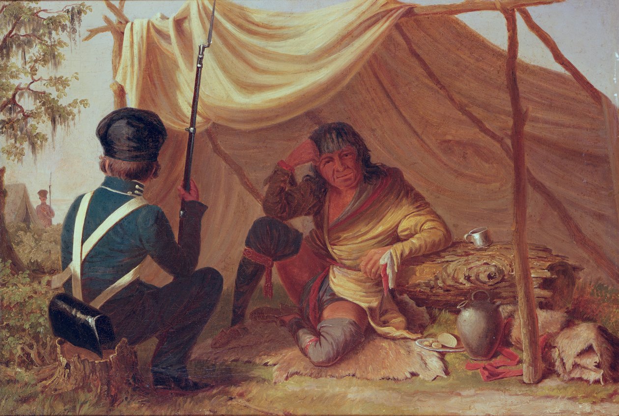 Osceola w niewoli, c.1837 autorstwa Captain Seth Eastman