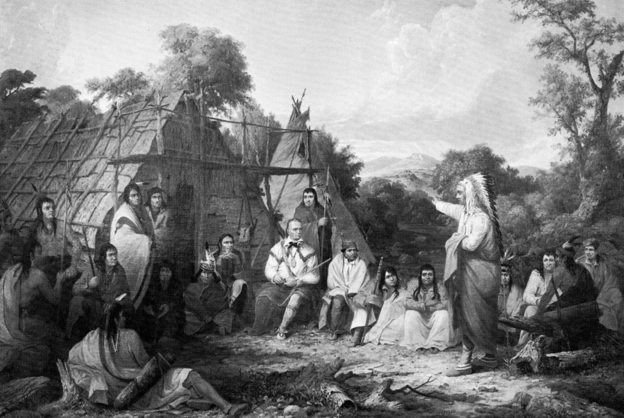 Rada indyjska, c1847. autorstwa Captain Seth Eastman