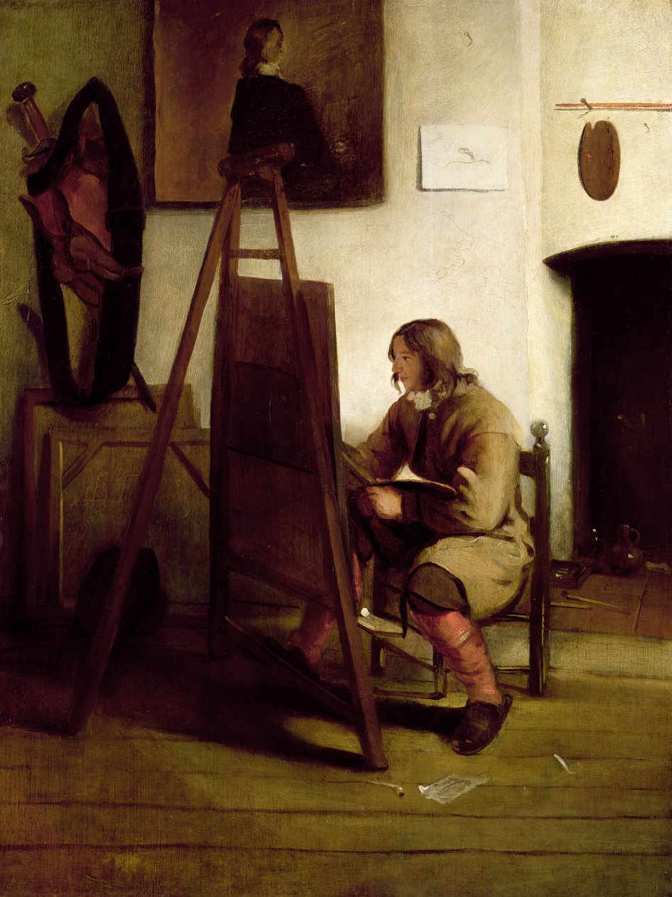 Artysta w swojej pracowni autorstwa Carel Fabritius