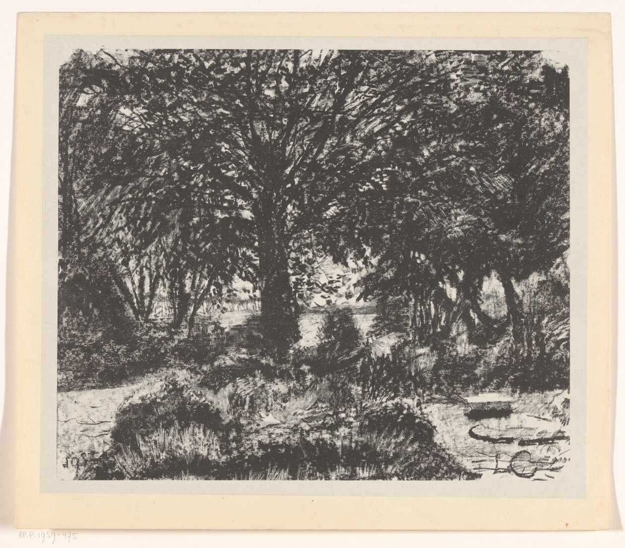 Ogród z dużym drzewem autorstwa Carel Adolph Lion Cachet