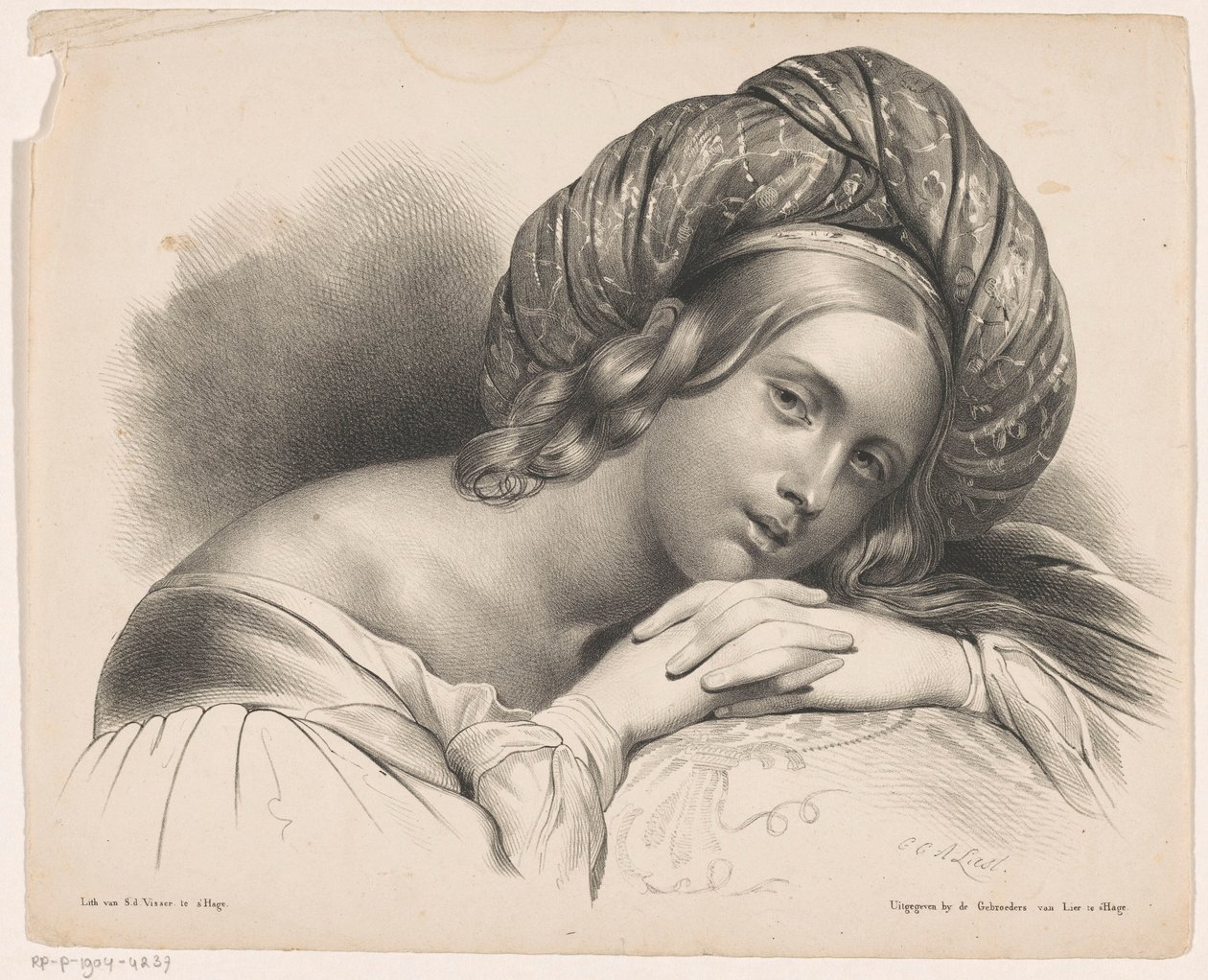 Dziewczyna w turbanie autorstwa Carel Christiaan Antony Last