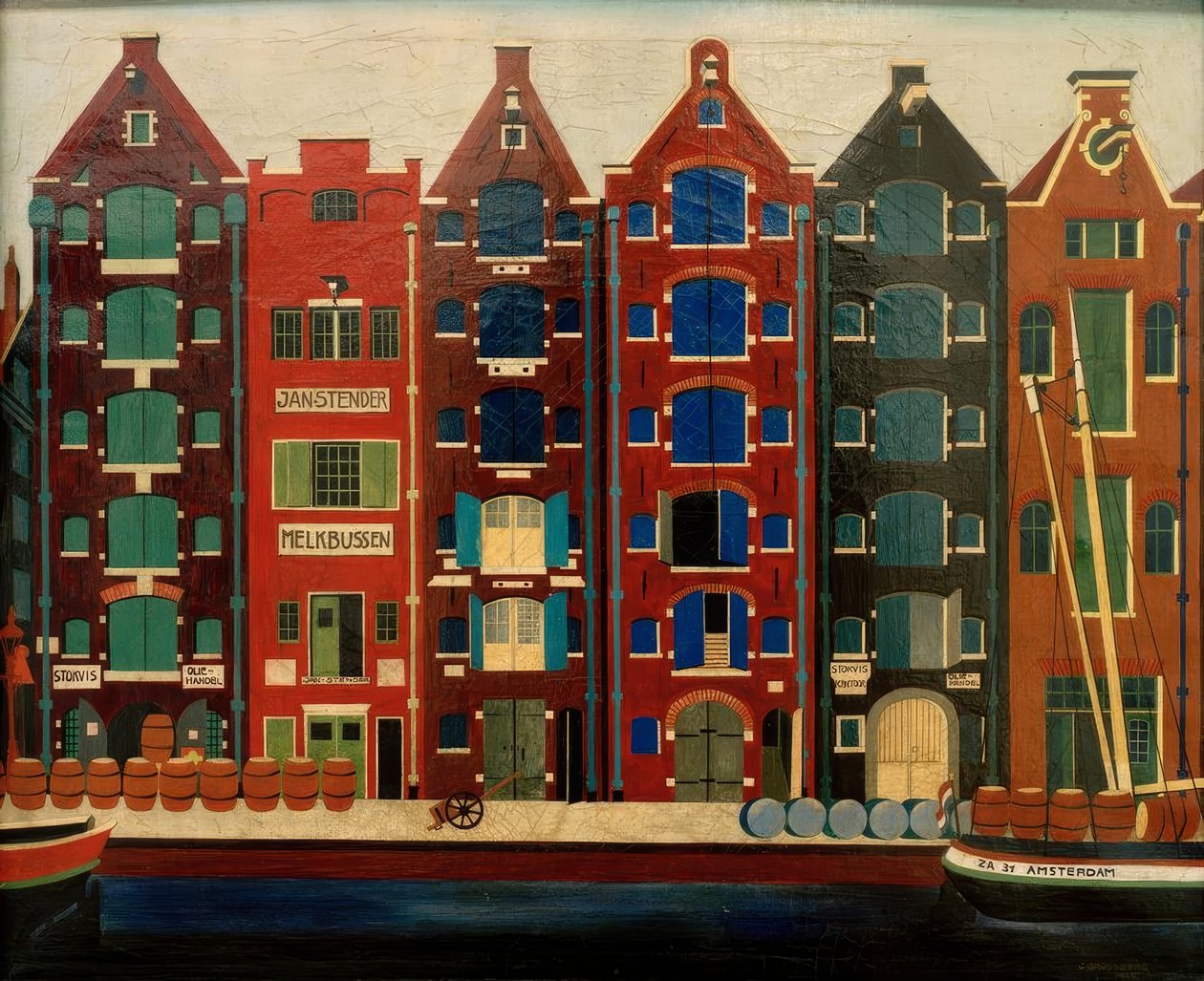Amsterdam, Brouwersgracht autorstwa Carl Grossberg