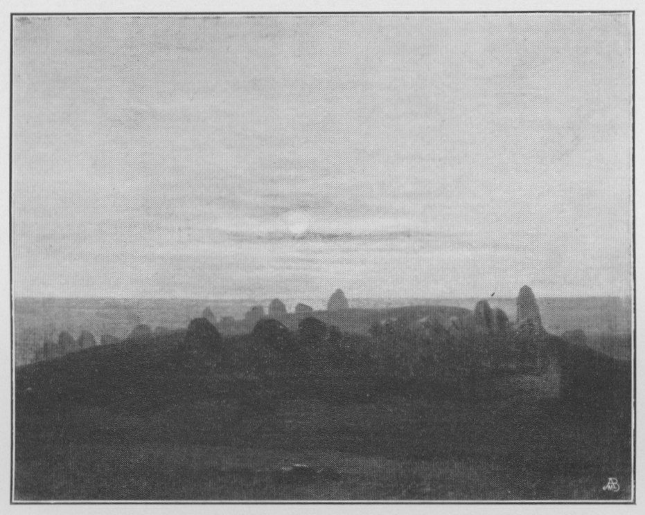 Grób huna w świetle księżyca autorstwa Carl Gustav Carus