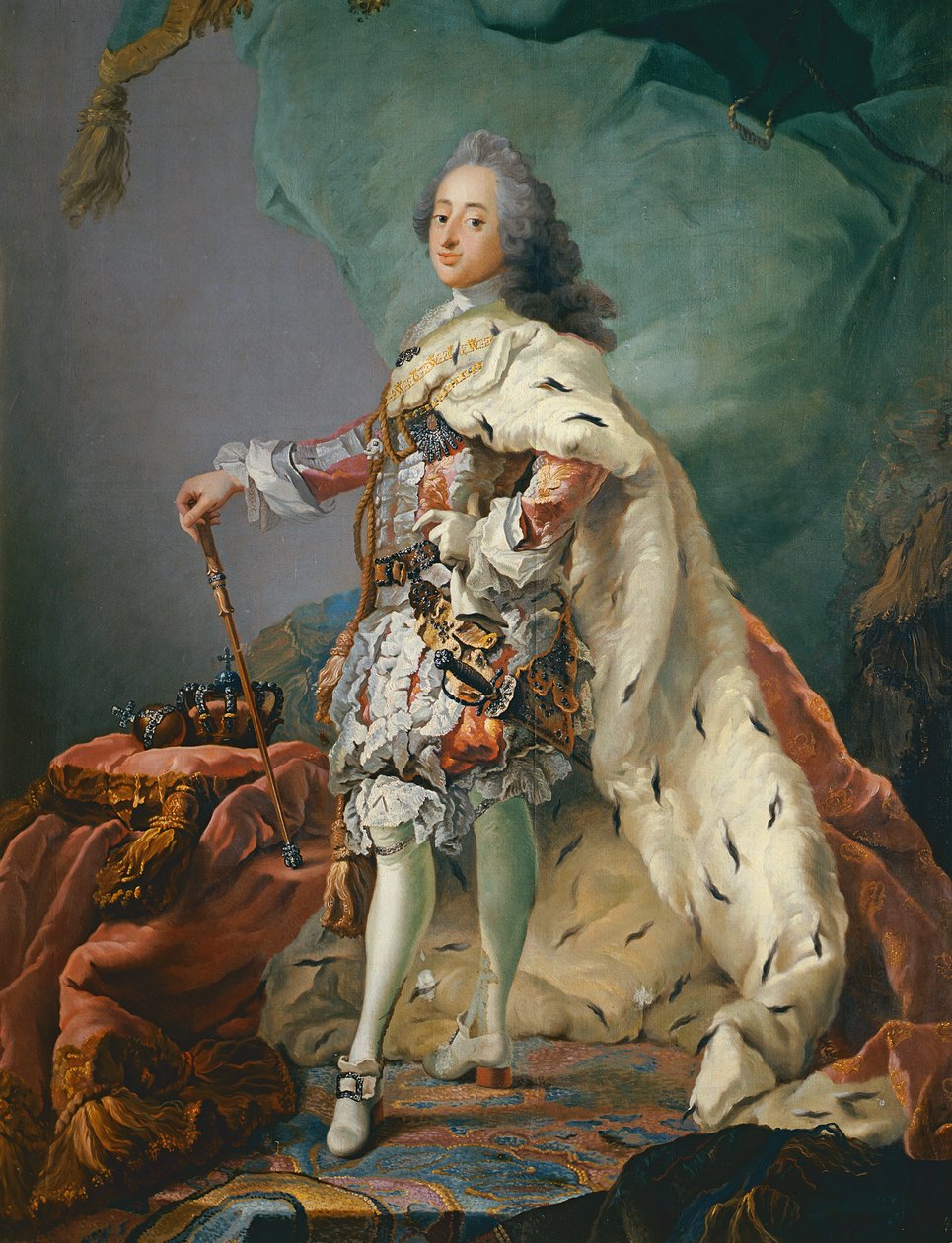 Portret Fryderyka V, 1749 autorstwa Carl Gustaf Pilo