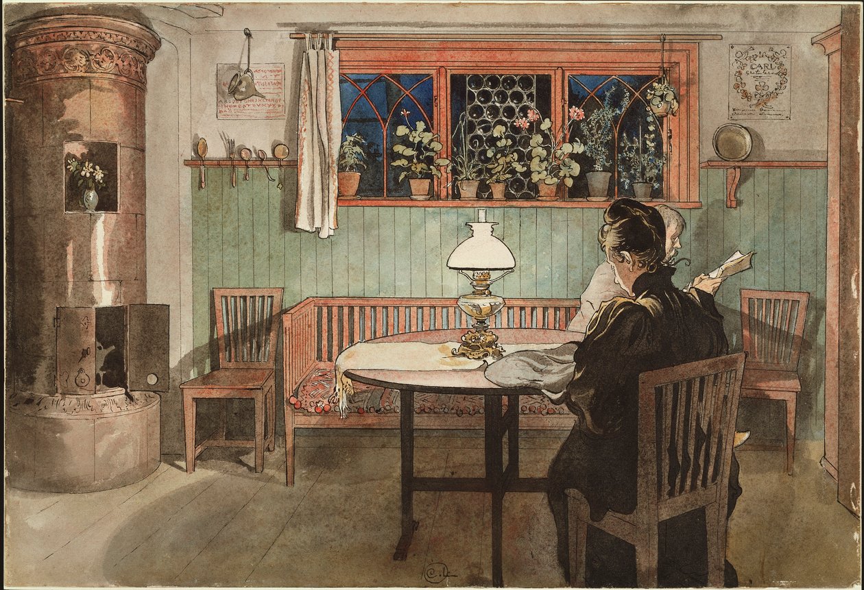 Kiedy dzieci pójdą spać autorstwa Carl Larsson