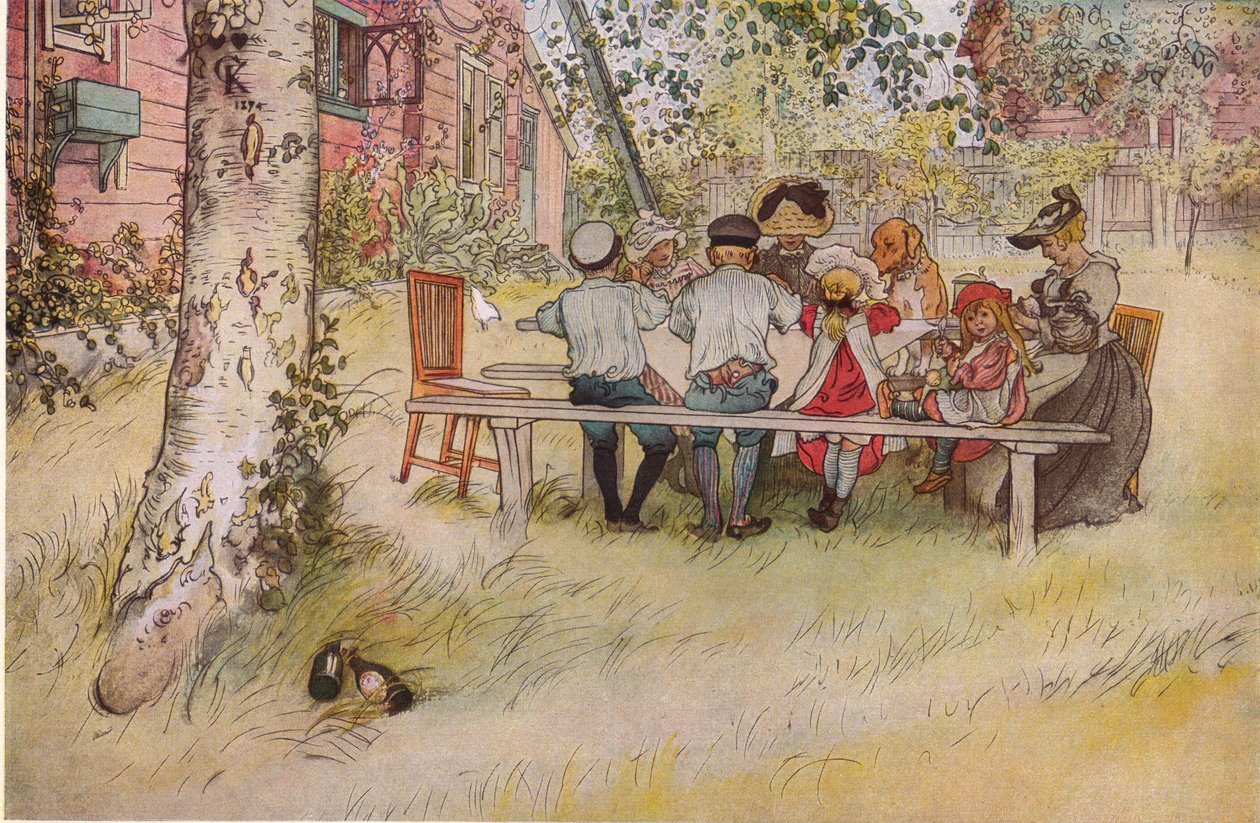 Śniadanie pod dużą brzozą autorstwa Carl Larsson