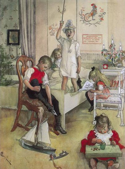 Świąteczny poranek autorstwa Carl Larsson