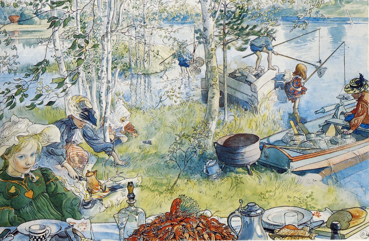 Połów kraba autorstwa Carl Larsson