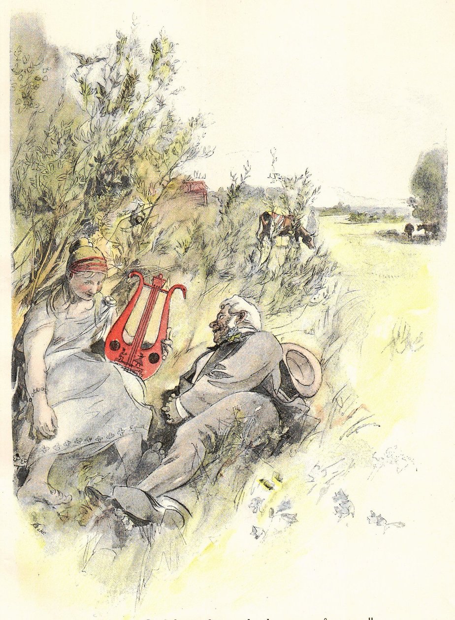 Elias Sehlstedt i jego piosenkarz autorstwa Carl Larsson