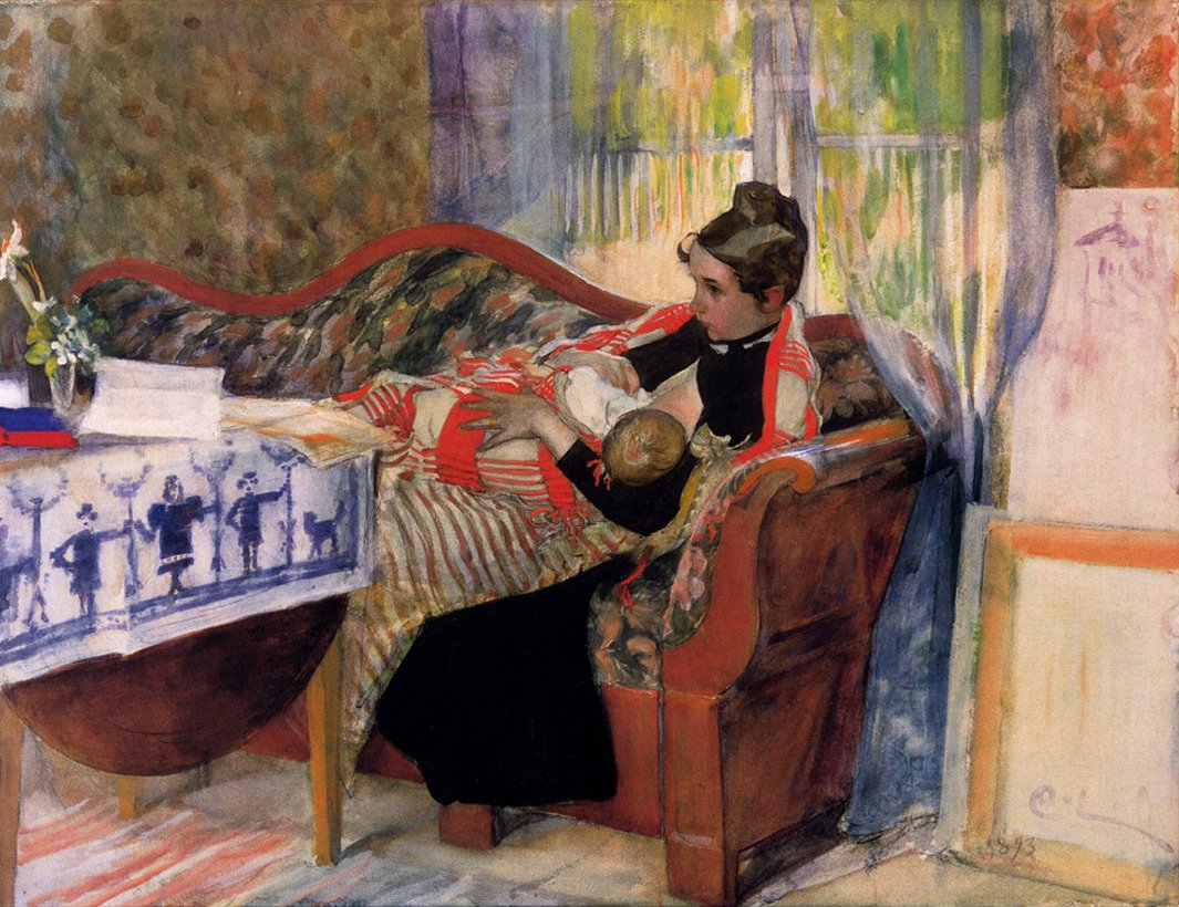 Myśli Matki autorstwa Carl Larsson