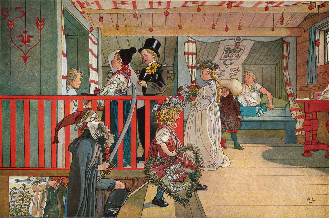 Imieniny w magazynie autorstwa Carl Larsson