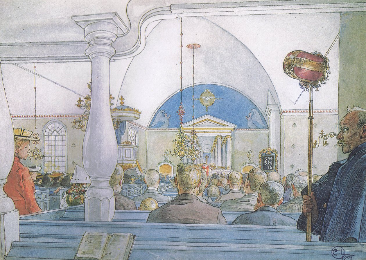 Nasz kościół w Sundborn autorstwa Carl Larsson
