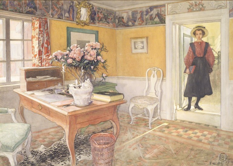 Uczennica w internacie autorstwa Carl Larsson
