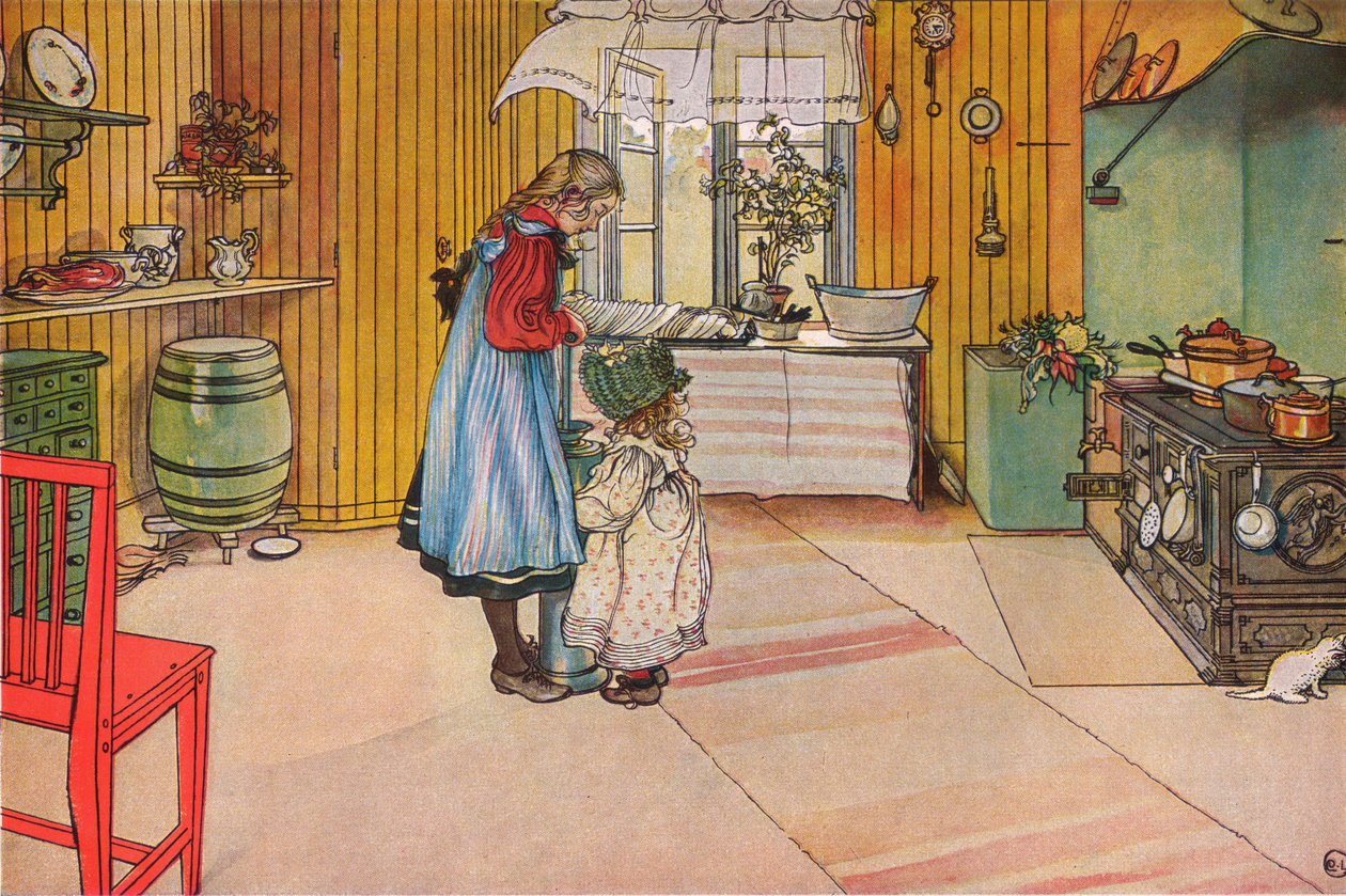 Kuchnia autorstwa Carl Larsson