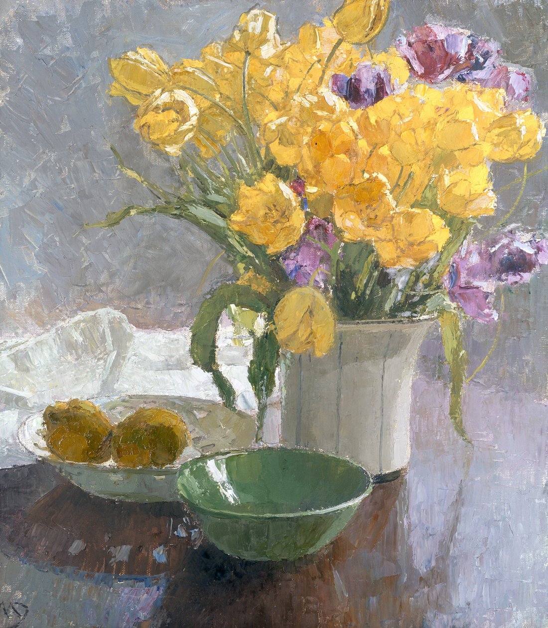Martwa natura z żółtymi tulipanami autorstwa Carl Moll