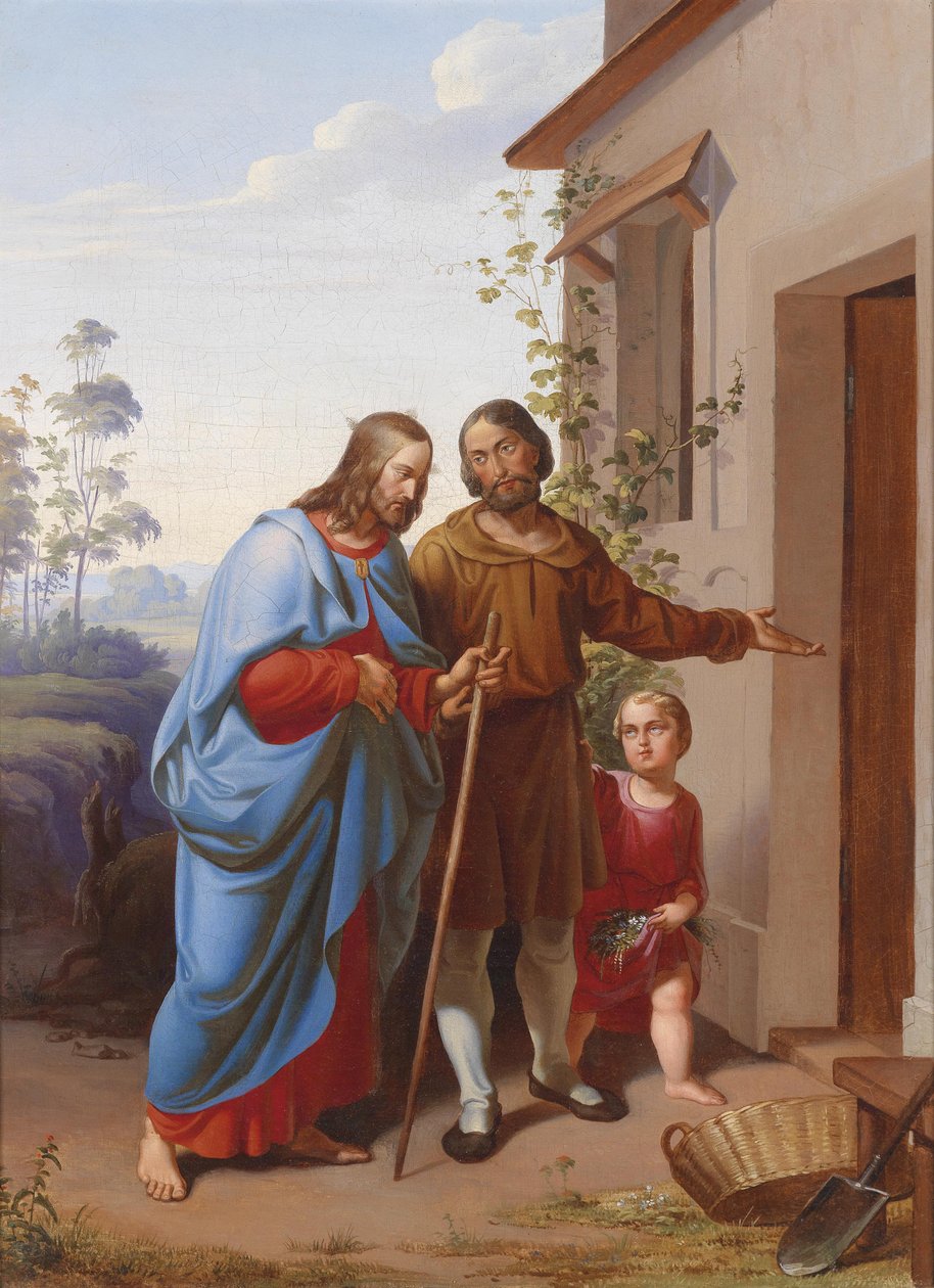 Chrystus wchodzi do domu autorstwa Carl Rahl