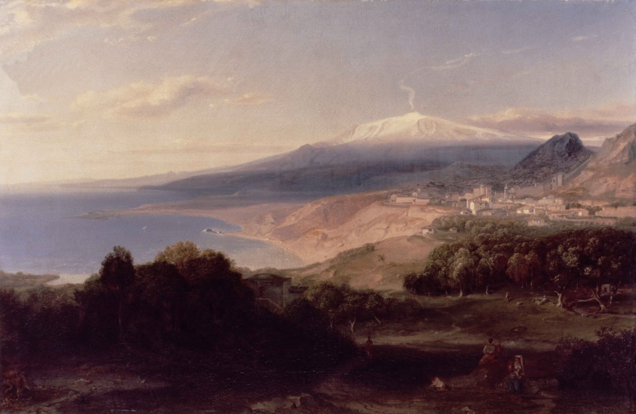 Taormina i Etna, ok. 1840 r. autorstwa Carl Rottmann
