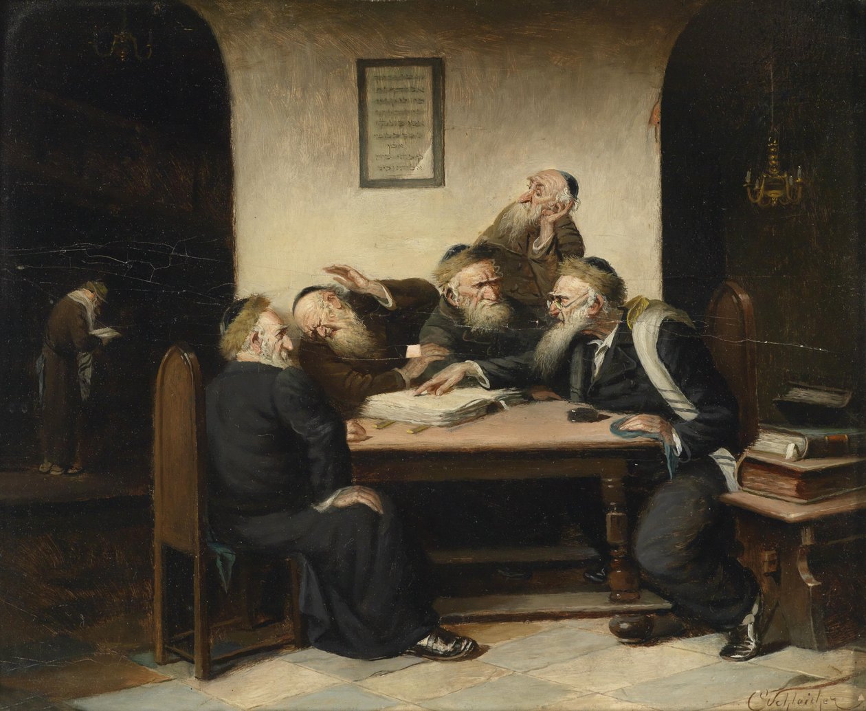 Spór z Talmudu autorstwa Carl Schleicher