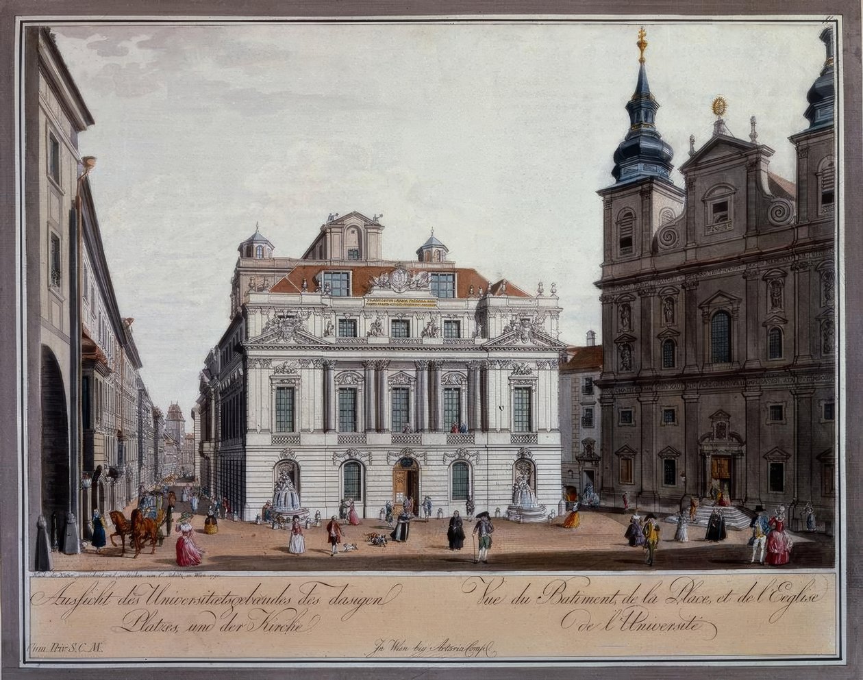 Wiedeń, Alte Uni / Schütz autorstwa Carl Schütz
