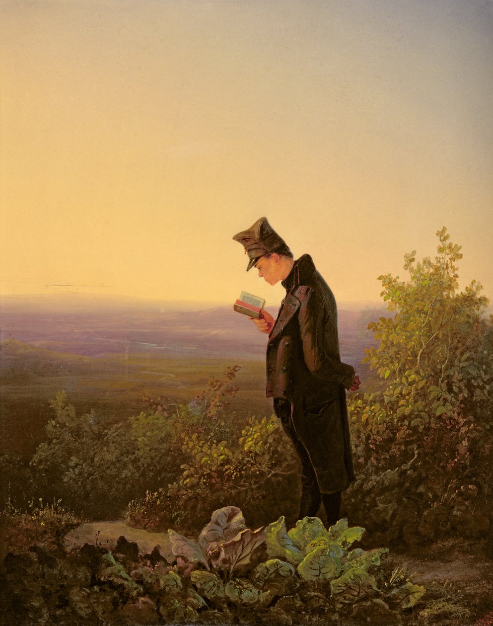 Czytanie brewiarza, Wieczór autorstwa Carl Spitzweg