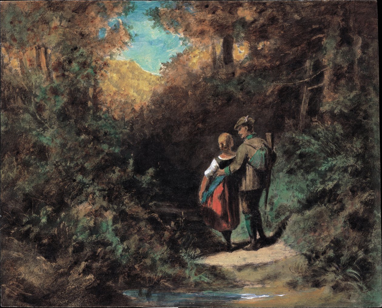 Podchody, 1865-70 autorstwa Carl Spitzweg