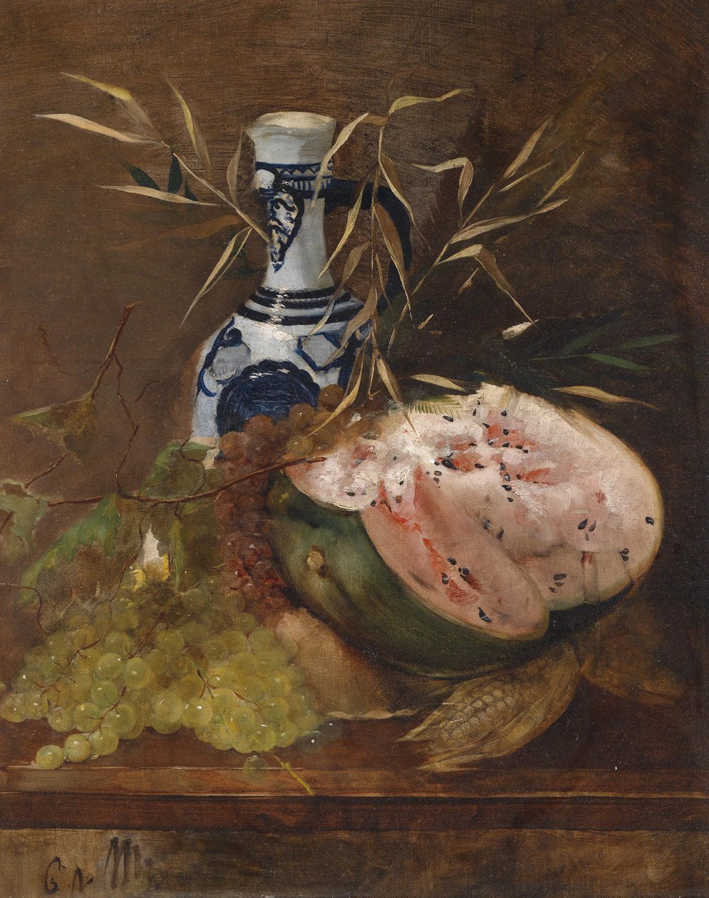 Martwa natura z owocami z melonem autorstwa Carl von Merode
