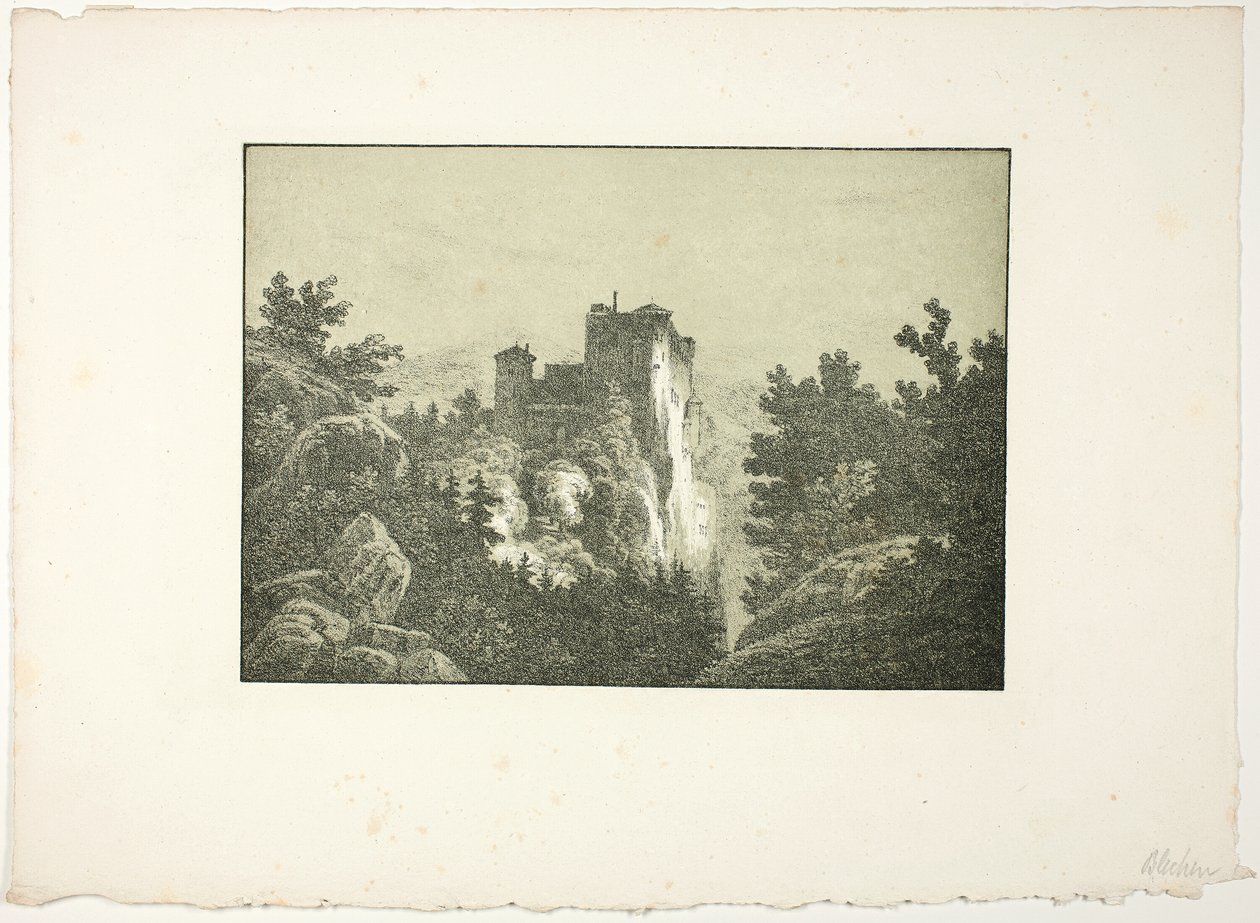 Ruiny zamku autorstwa Carl Blechen