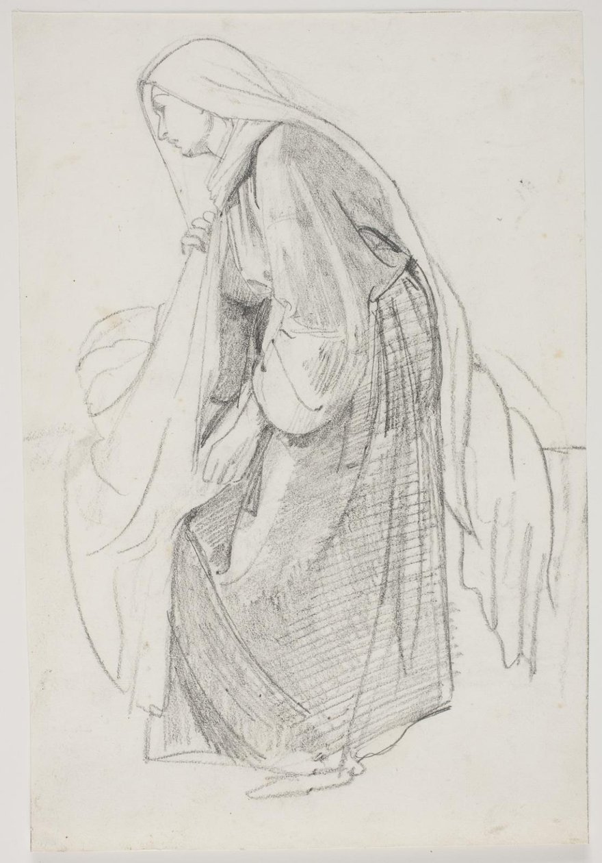 Studia do obrazu muzeum „Jairi datter” (kms835) autorstwa Carl Bloch