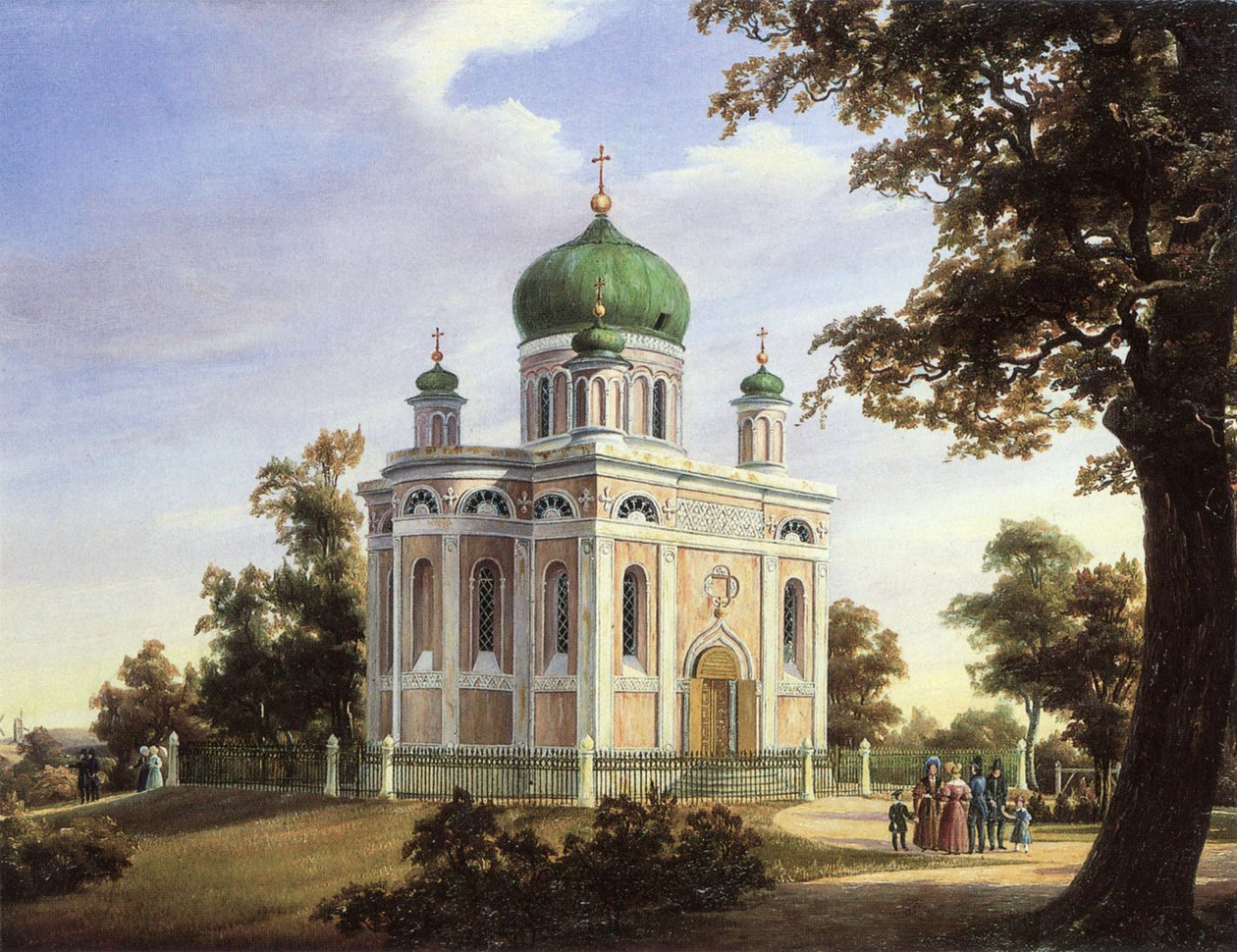 Kościół Aleksandra Newskiego w Poczdamie, 1838 autorstwa Carl Daniel Freydanck