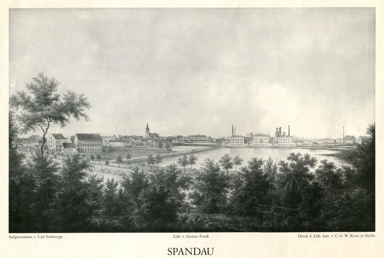 Widok miasta Spandau około 1860 autorstwa Carl Frühsorge