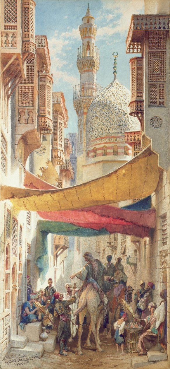 Ulica w Kairze, 1890 autorstwa Carl Haag