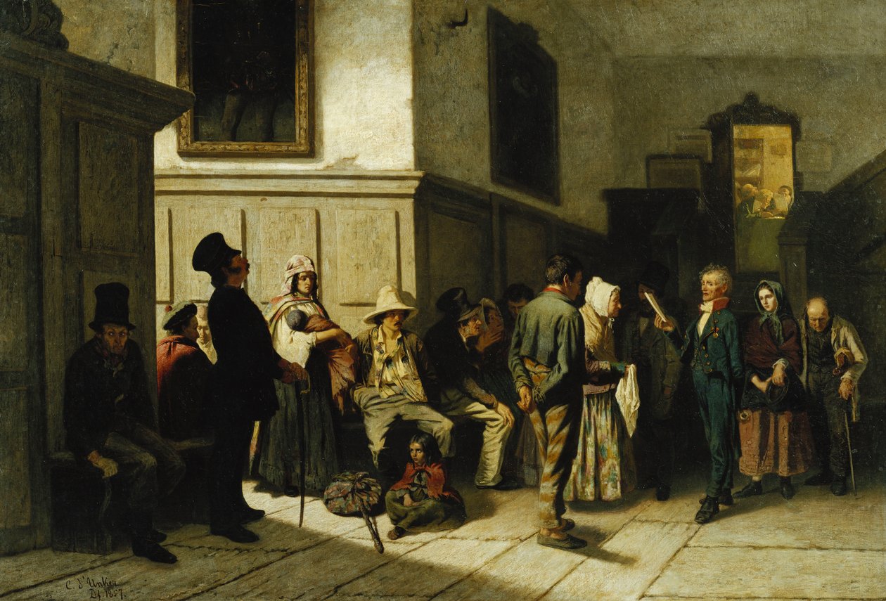 Na posterunku policji, 1857 autorstwa Carl Hendrik d Unker