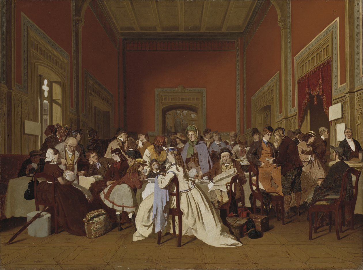 Poczekalnia drugiej klasy, ok. 1865 r. autorstwa Carl Hendrik d Unker