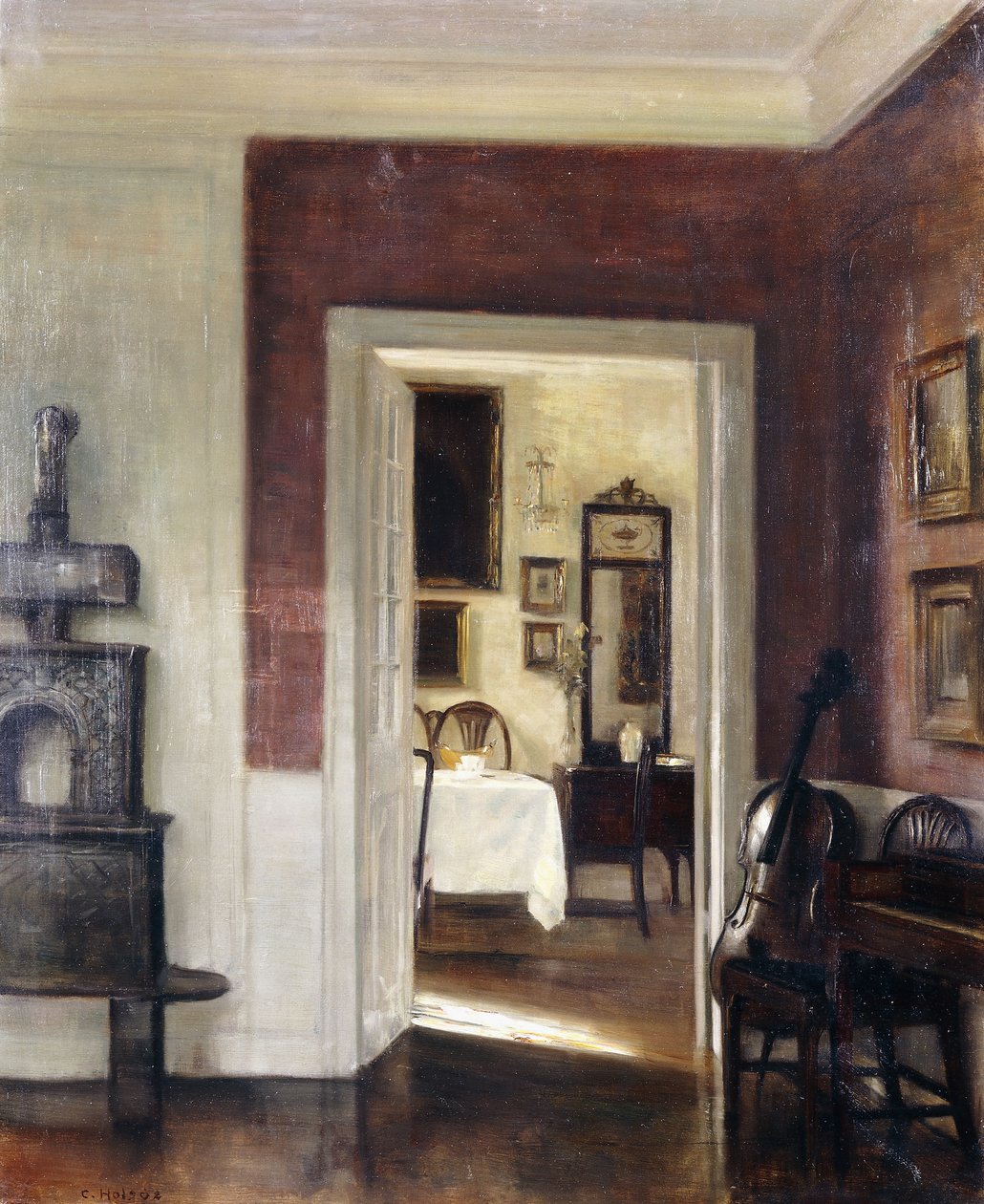 Wnętrze z wiolonczelą autorstwa Carl Holsoe