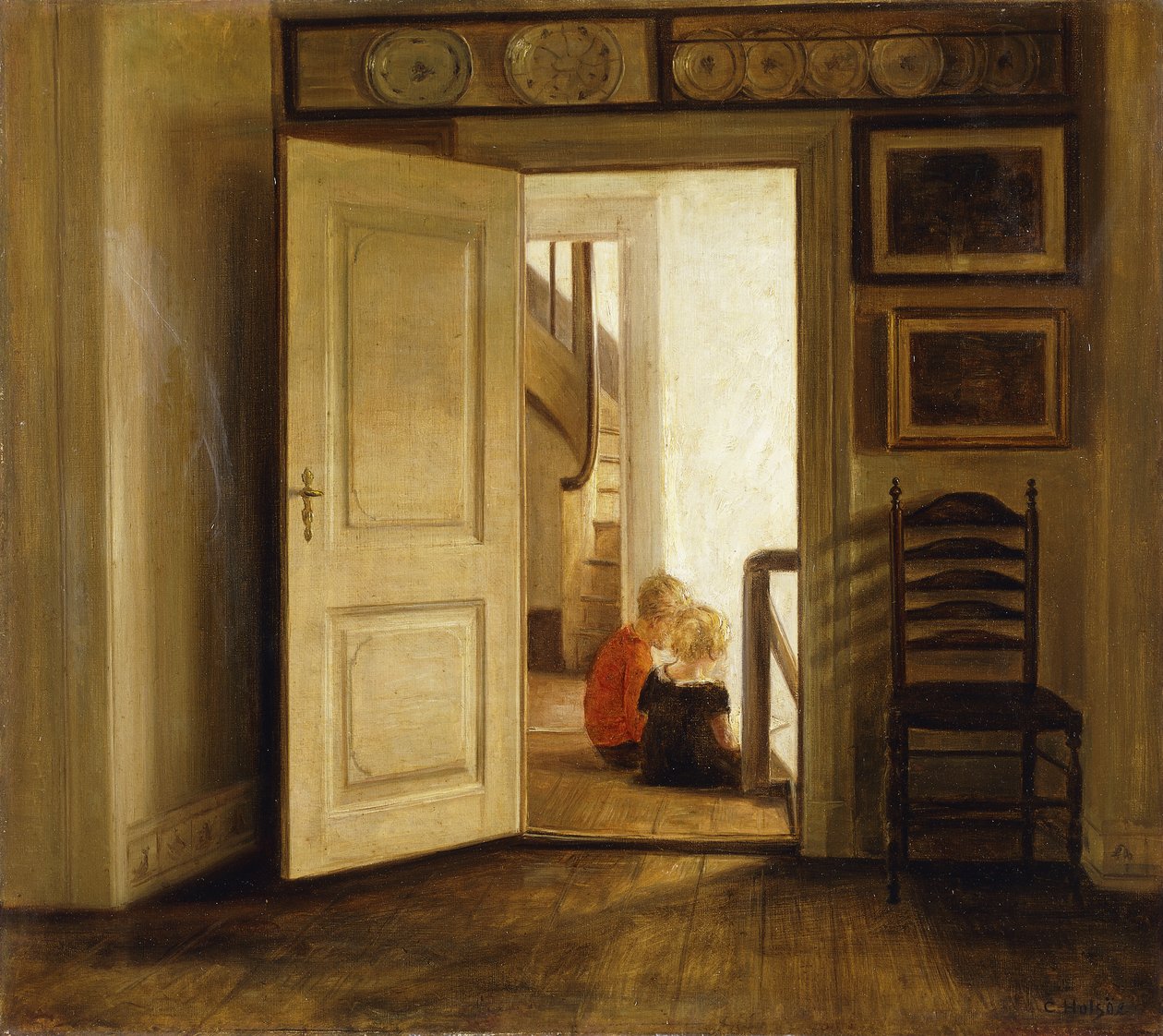 Dzieci we wnętrzu autorstwa Carl Holsoe