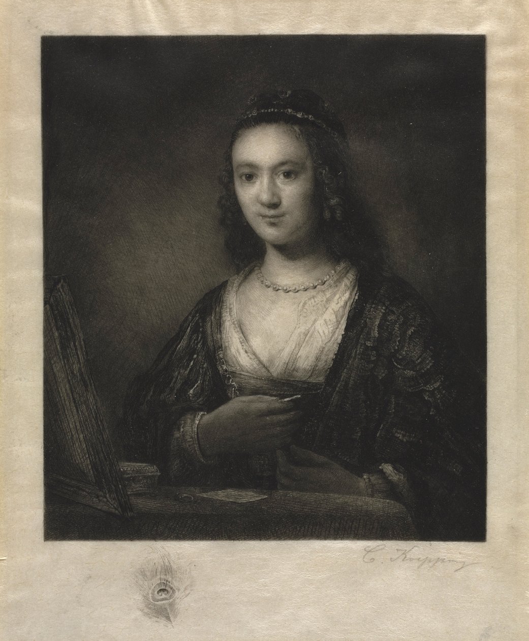 Portret kobiety. autorstwa Carl Köpping