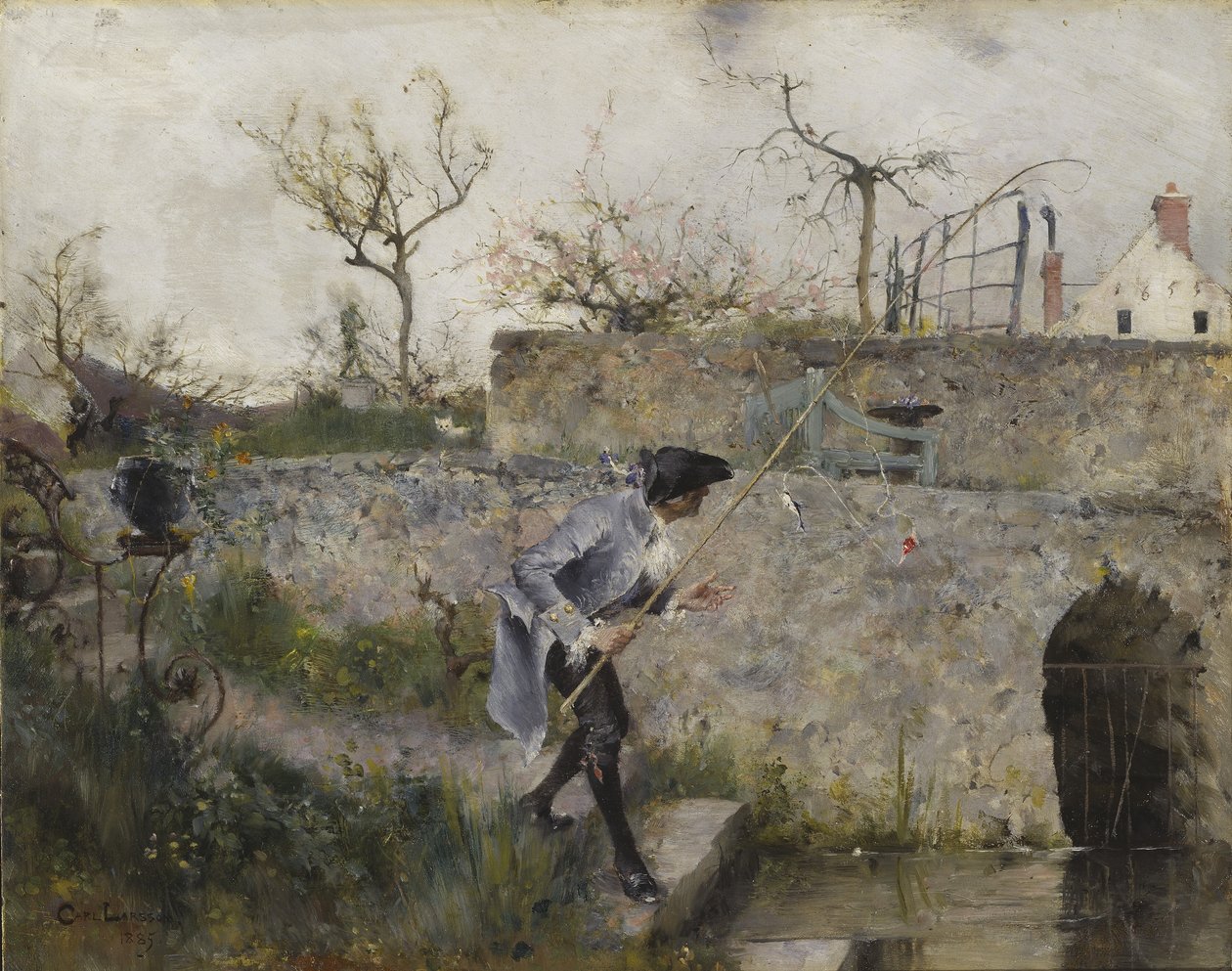 Ugryzienie, 1885 autorstwa Carl Larsson