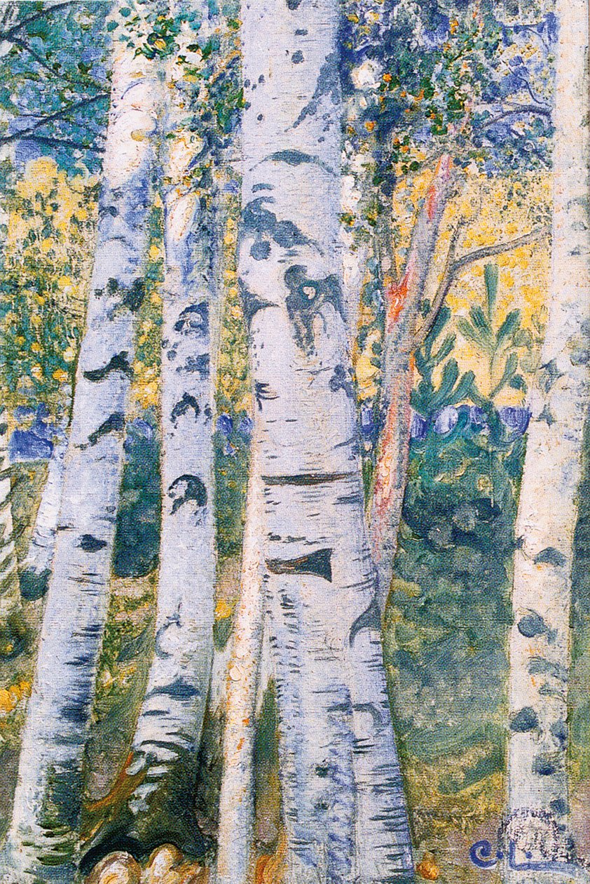 Brzozy, 1910 autorstwa Carl Larsson