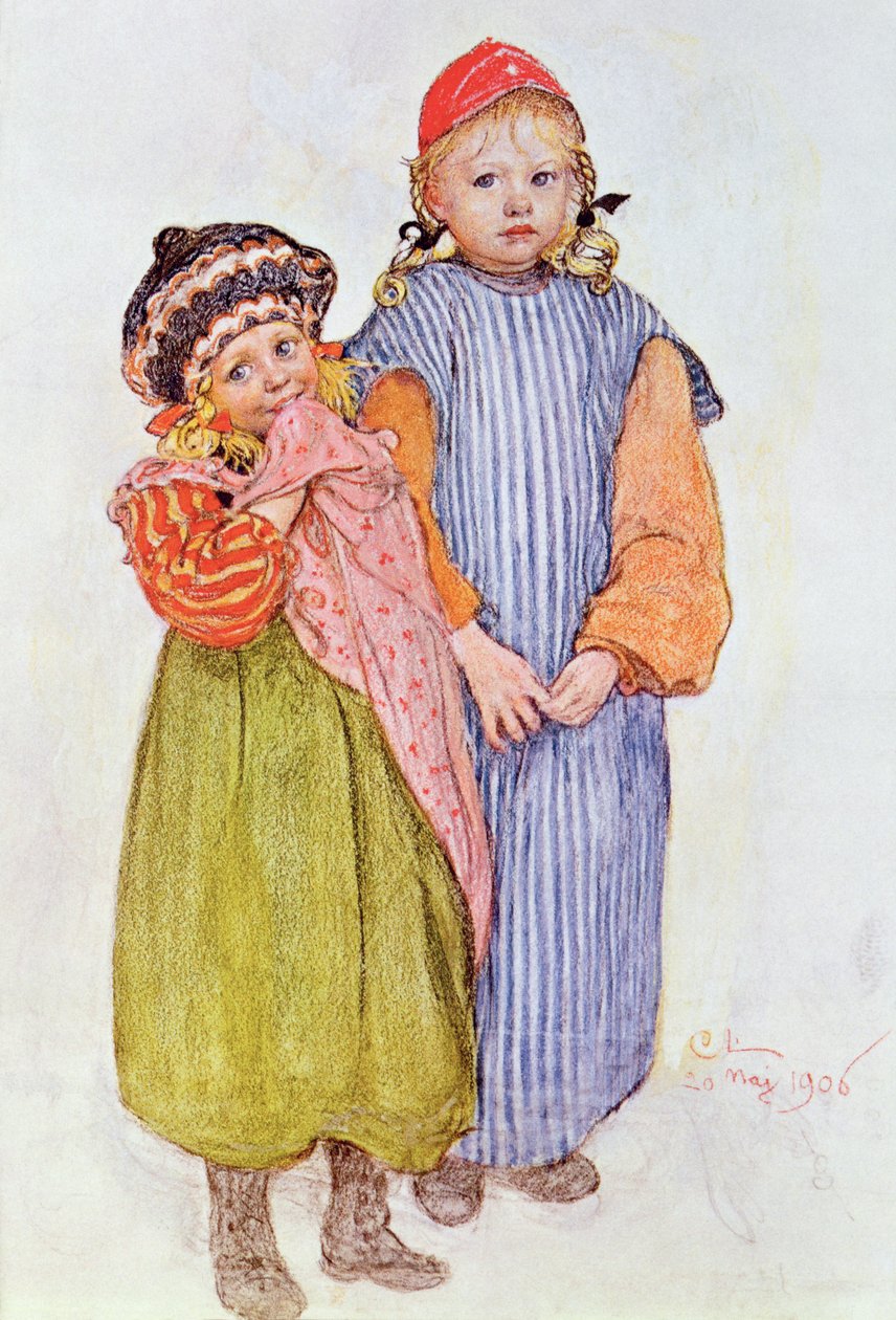 Dzieci stolarza Hellberga autorstwa Carl Larsson