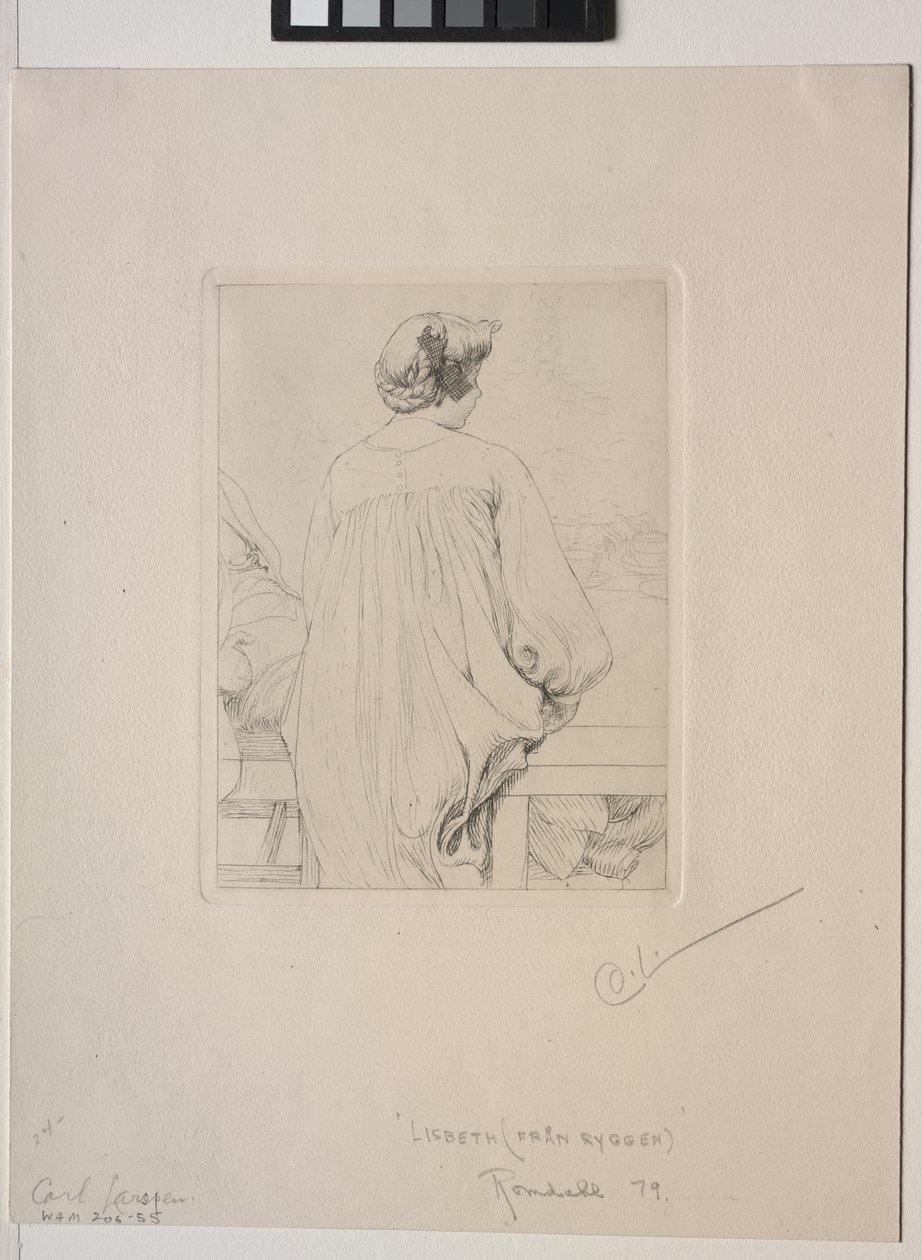 Lisbeth, widziana z tyłu autorstwa Carl Larsson