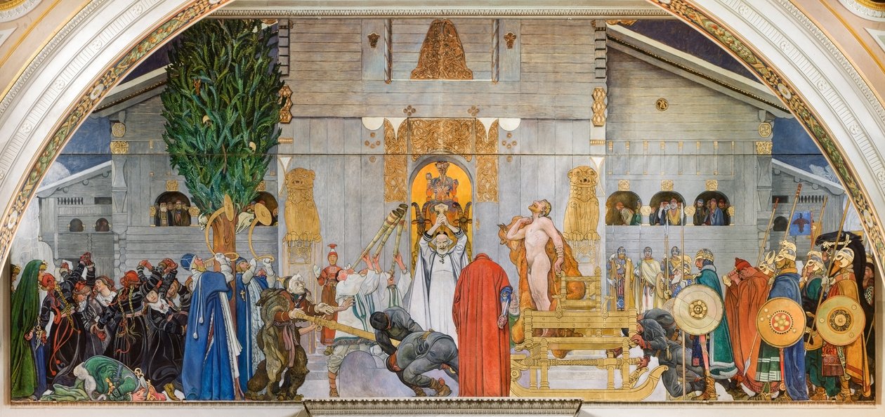 Środek zimy autorstwa Carl Larsson