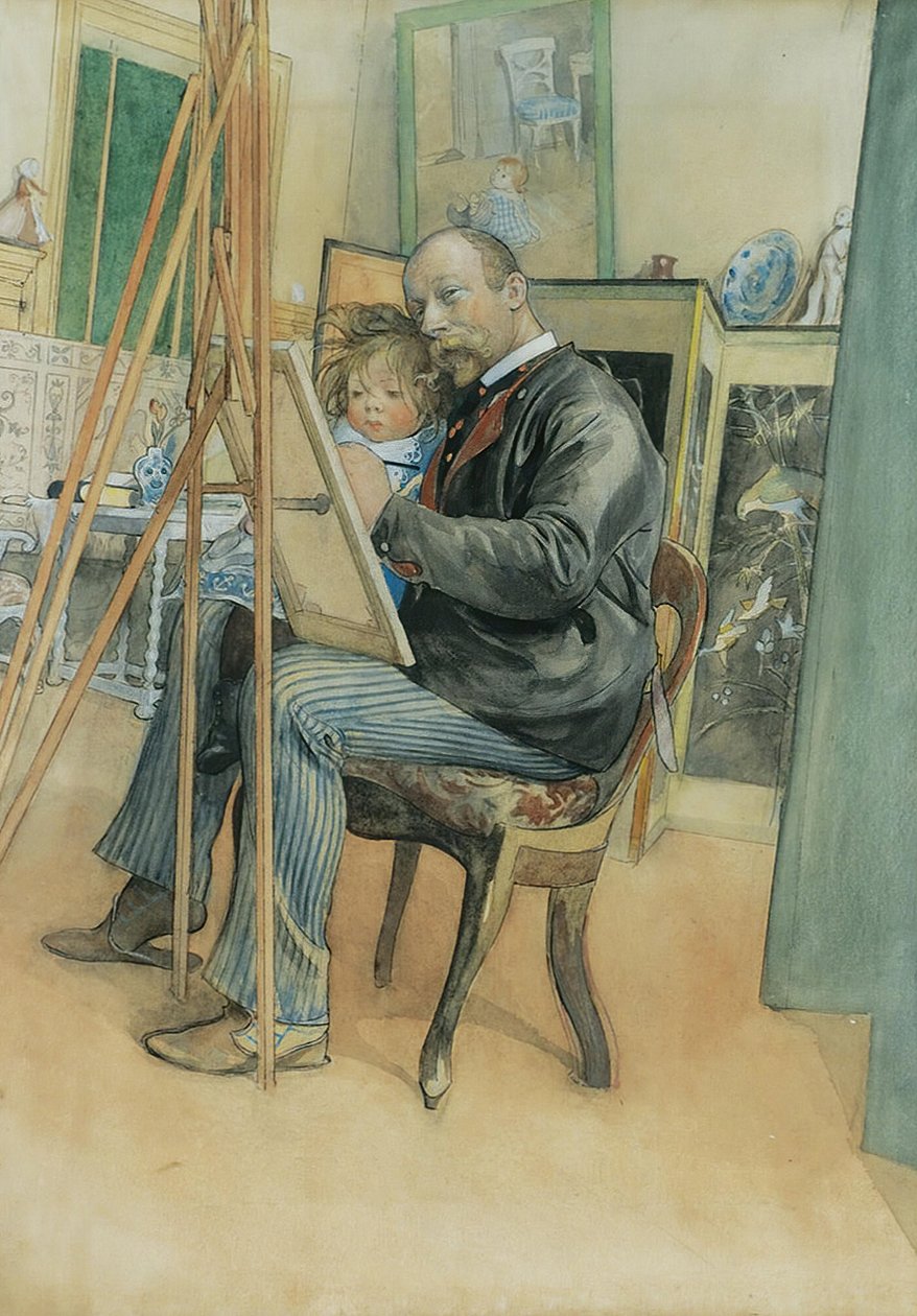 Odbicie lustrzane z Brita autorstwa Carl Larsson