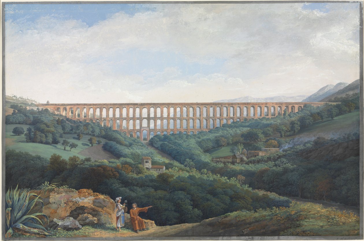 Akwedukty w Caserta, 1789. autorstwa Carl Ludwig Hackert