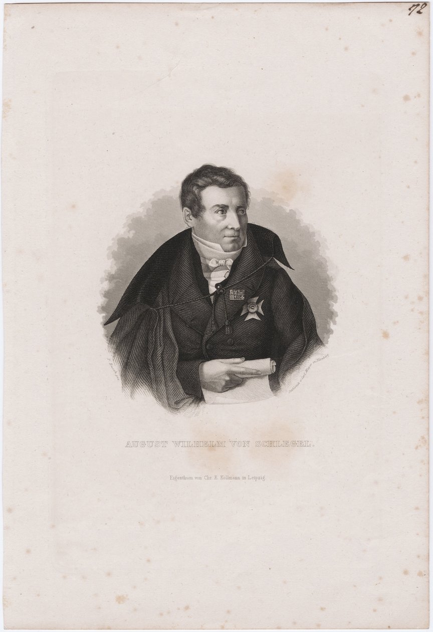 August Wilhelm von Schlegel 1767-1845 autorstwa Carl Mayer