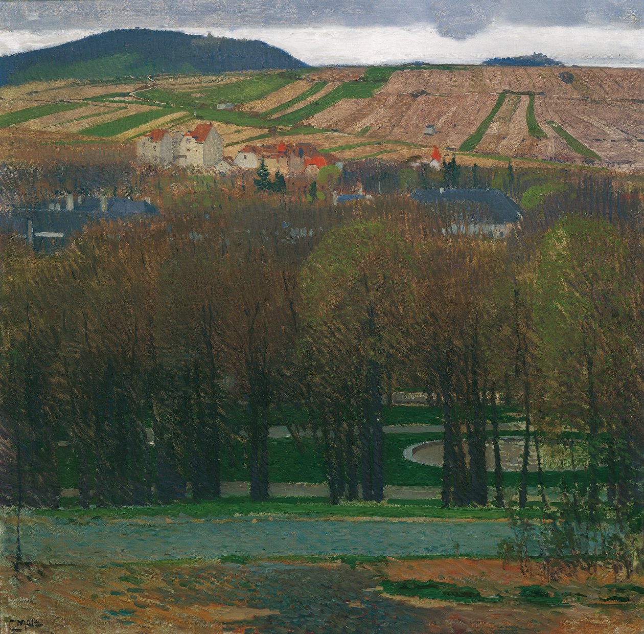 Widok na Nußberg z Heiligenstadt autorstwa Carl Moll