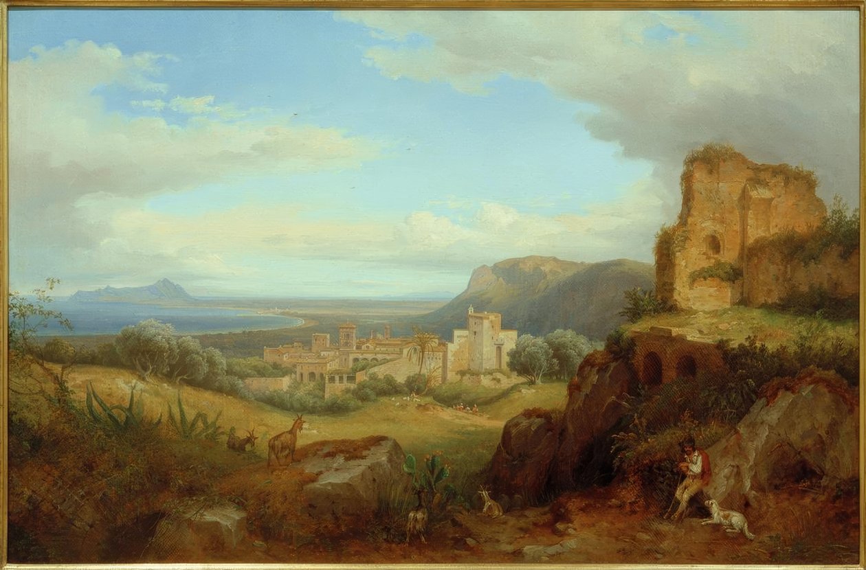 C. Gwiazda poranna, widok na Terracina autorstwa Carl Morgenstern