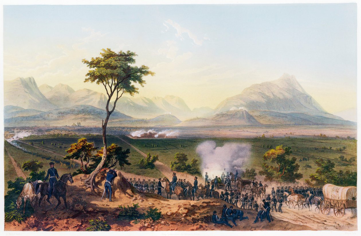 Zdobycie Monterey, wyd. 1851. autorstwa Carl Nebel