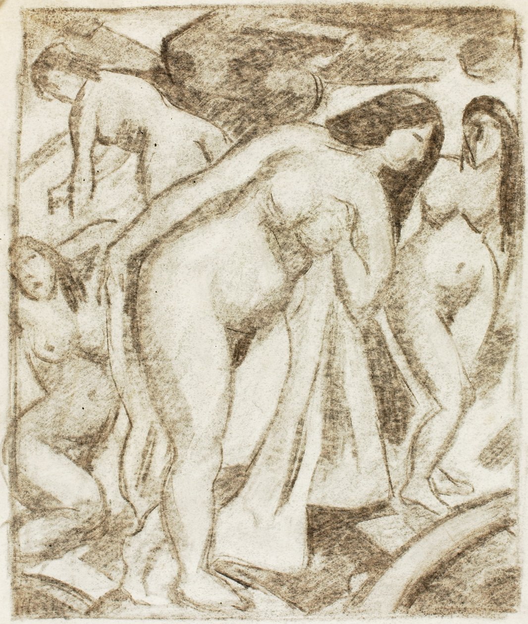 Grupa kobiecych aktów autorstwa Carl Newman