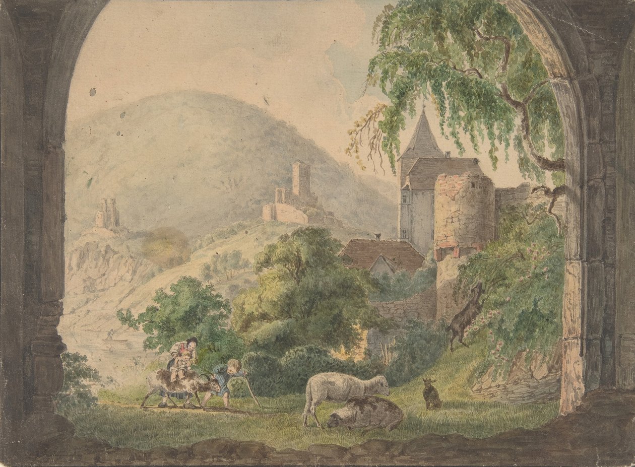 Cztery zamki Neckarsteinach, 1800-1818. autorstwa Carl Philipp Fohr